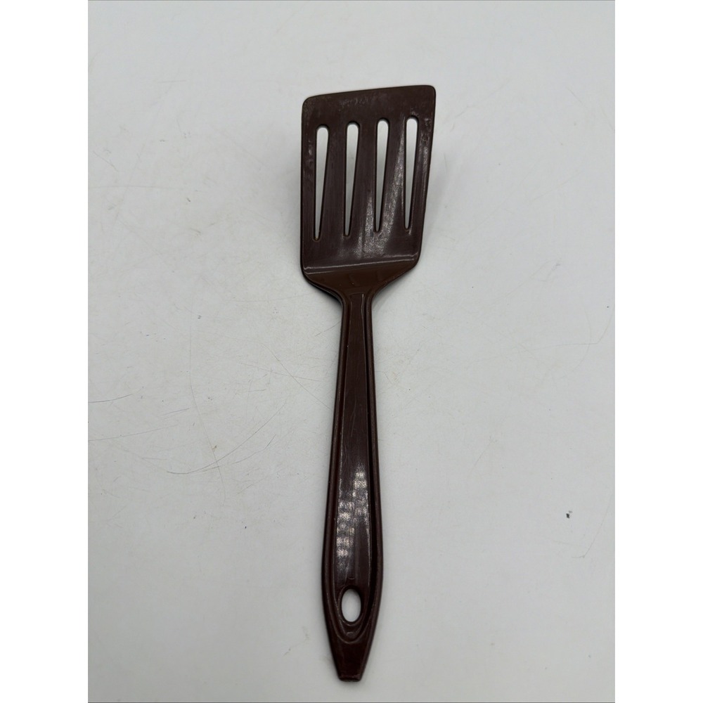 Vintage Lopol Hutzler No 717 Plastic Slotted Spatula Brown